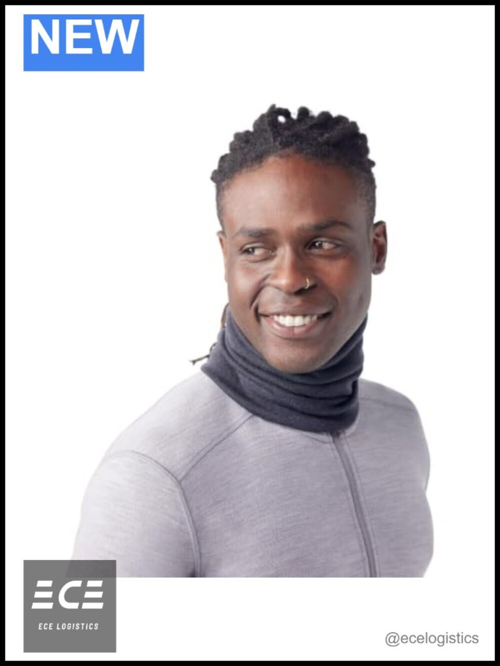 Merino Wool Reversible Thermal Neck Gaiter Unisex Winter Ski